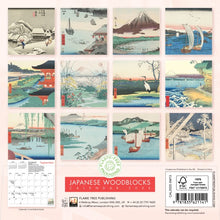 Load image into Gallery viewer, Japanese woodblocks mini 2025 calendar