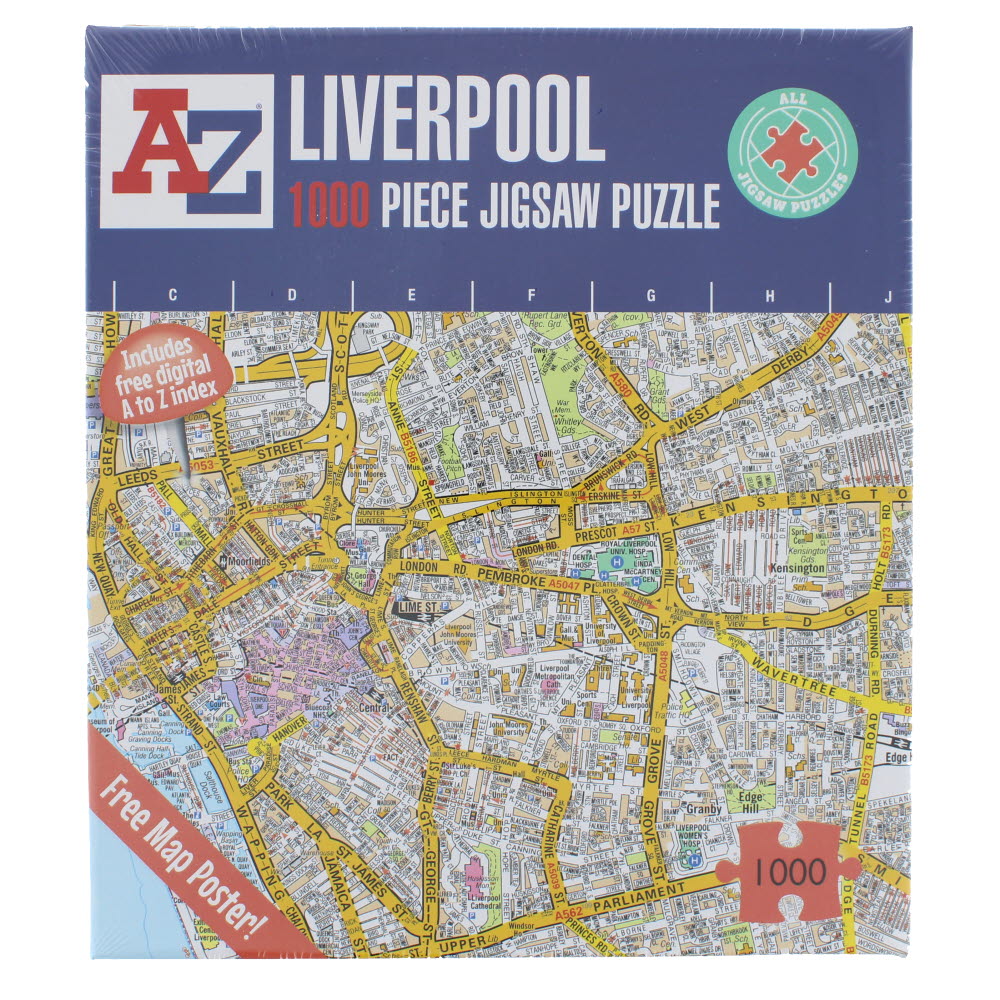 A to Z Liverpool 1000 piece jigsaw