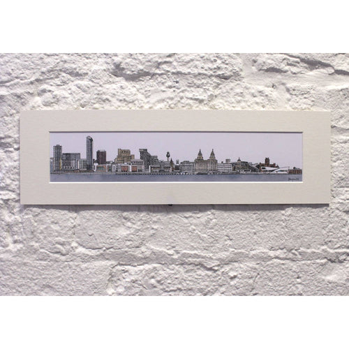 Liverpool Skyline mounted print