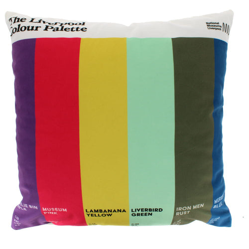 The Liverpool colour palette cushion