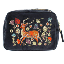 Load image into Gallery viewer, Folk art deer make up bag