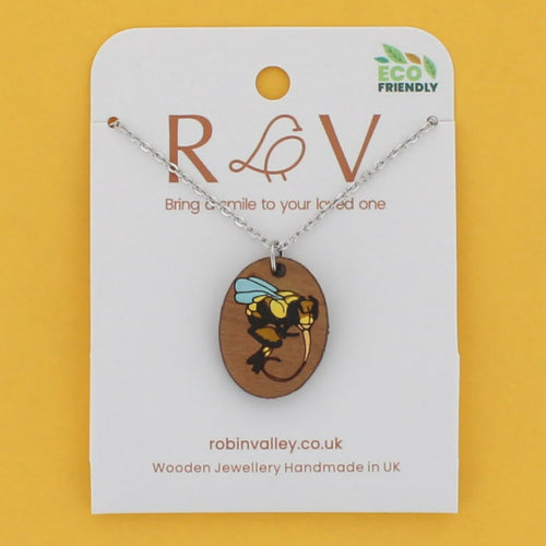 Yellow bee necklace