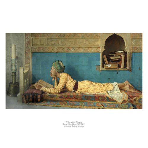 A Young Emir Studying print
