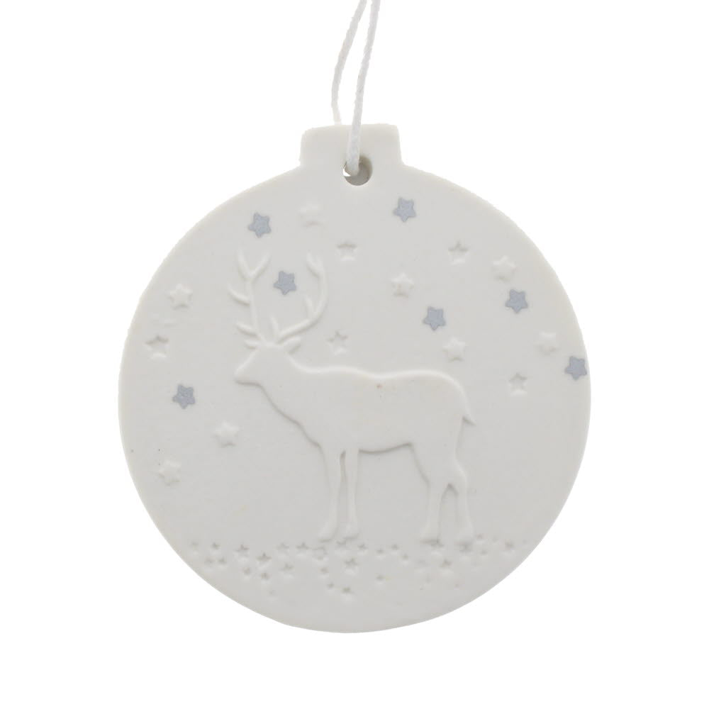 Porcelain Hanger Reindeer and Stars
