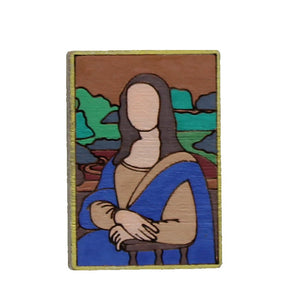Mona Lisa pin badge