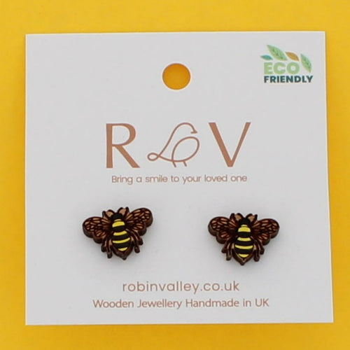 Bee stud earrings