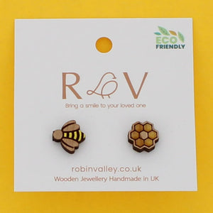 Bee & hive earrings