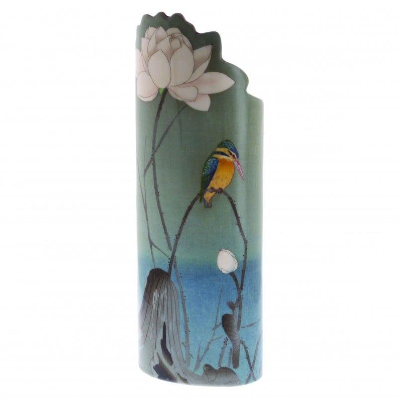 Koson - Kingfisher with Lotus vase