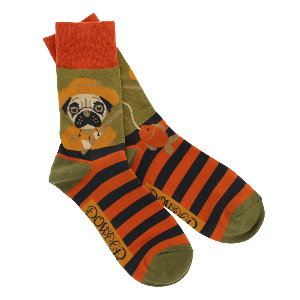 Fisherman pug men's socks