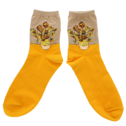 Gents van gogh sunflowers socks