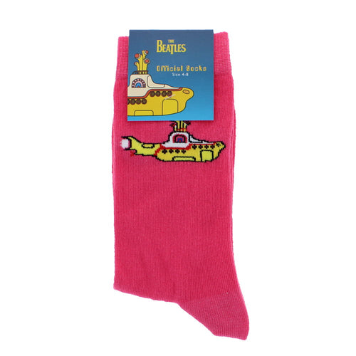 Yellow submarine pink ladies socks