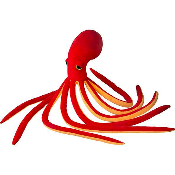 Red octopus plush toy