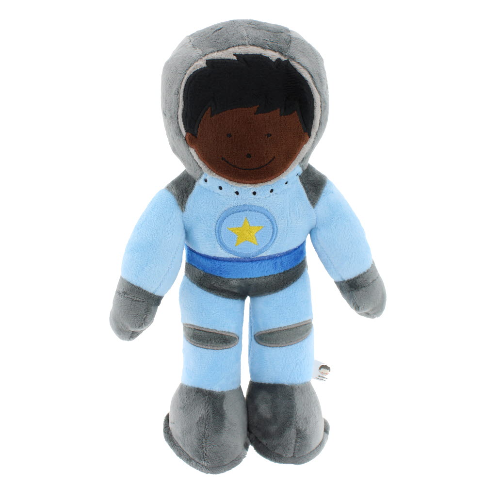 Astronaut in blue spacesuit plush toy
