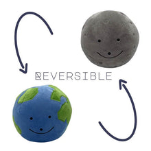 Load image into Gallery viewer, Earth moon reversible plush toy