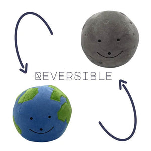 Earth moon reversible plush toy
