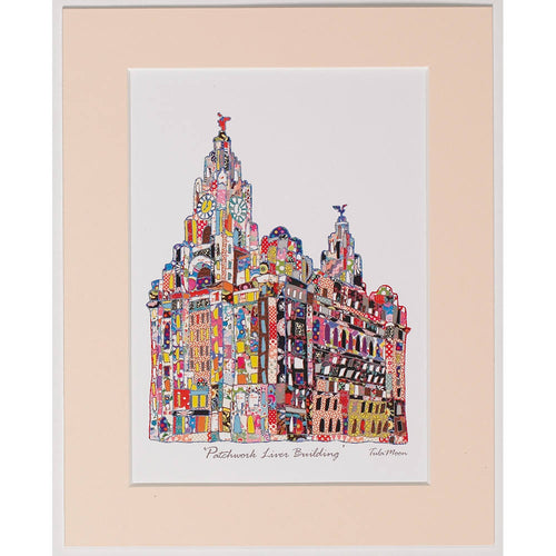 Liver building patchwork mounted print