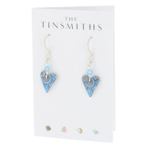 Damask heart earrings