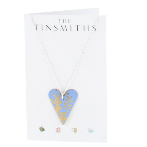 Kyoto sky blue long heart necklace