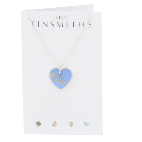 Kyoto sky blue heart necklace