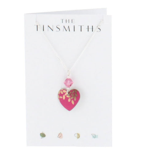 Kyoto fuchsia heart necklace