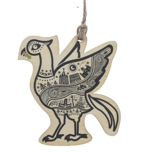 Liver Bird Wooden Bauble