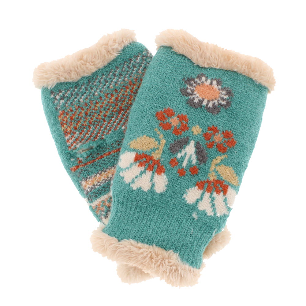 Floral wrist warmers