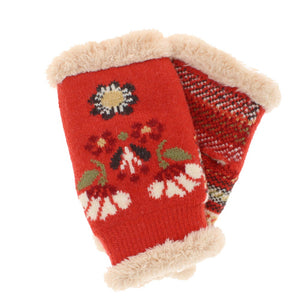 Floral wrist warmers