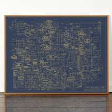 Load image into Gallery viewer, Rock and roll love blueprint print