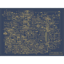 Load image into Gallery viewer, Rock and roll love blueprint print