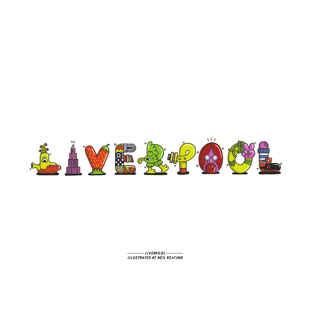 Liverpool Sign Print by Neil Keating