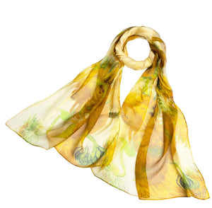 Van Gogh sunflowers silk scarf