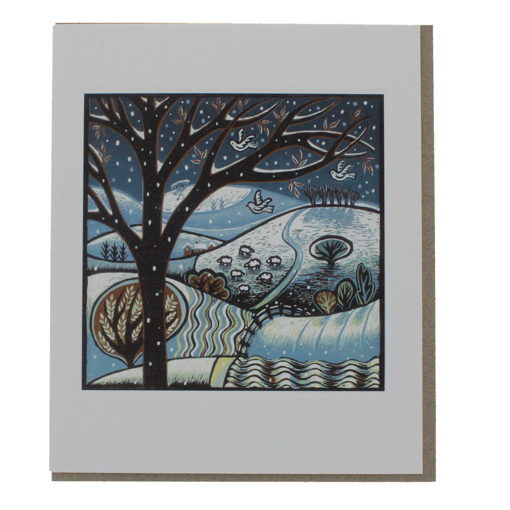 Snow on the Hills Greeting Card
