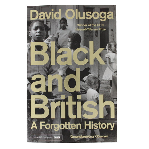 Front cover of Black and British, showing a montage of black and white photos of black children