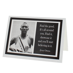 Jesse Owens quote greeting card