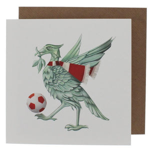 Liver bird football greeting card