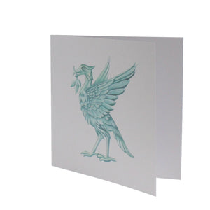 Liverpool Liver Bird Green Greeting Card