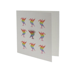 Load image into Gallery viewer, Liver bird pride pin badge with greeting card