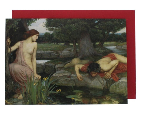 Echo and Narcissus Greeting Card