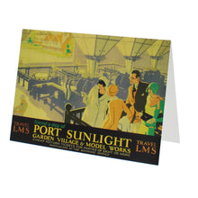 Load image into Gallery viewer, Vintage Railway Port Sunlight Poster Greeting Card