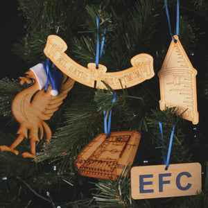 Wooden EFC Christmas Decorations Set of 5