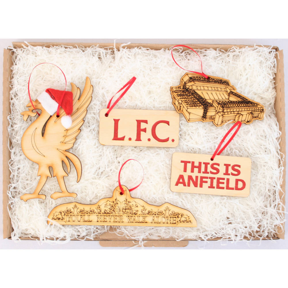 Wooden LFC Christmas Decorations Set of 5