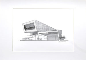 The Museum of Liverpool Sketch Mounted Print