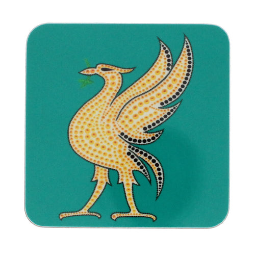 Green liver bird coaster