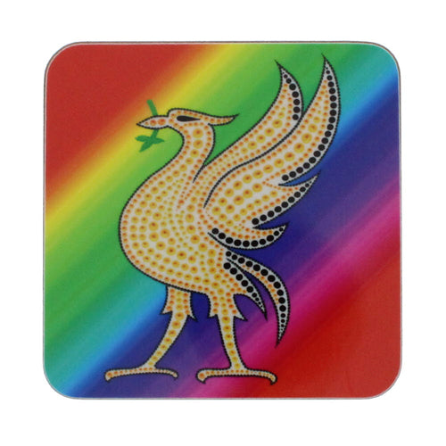Rainbow liver bird coaster
