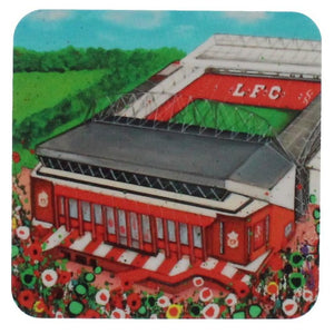 Anfield stadium floral coaster