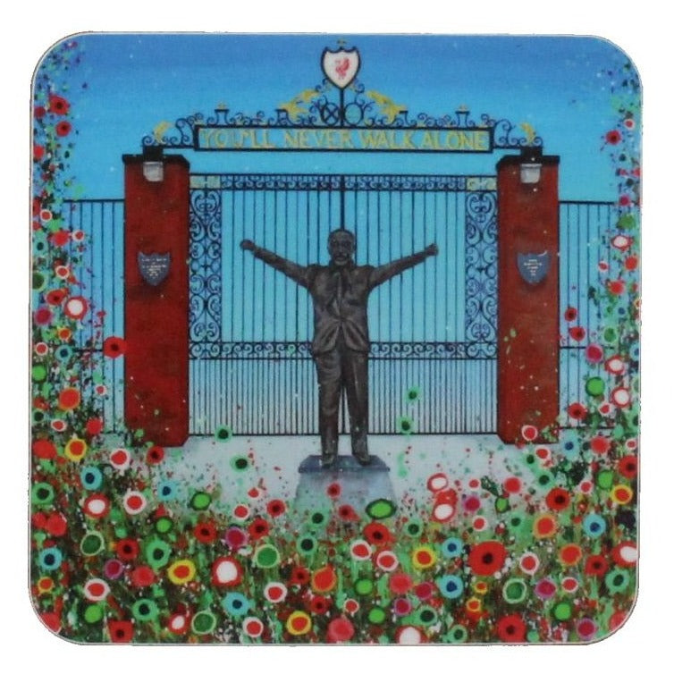 Shankly gates floral coaster