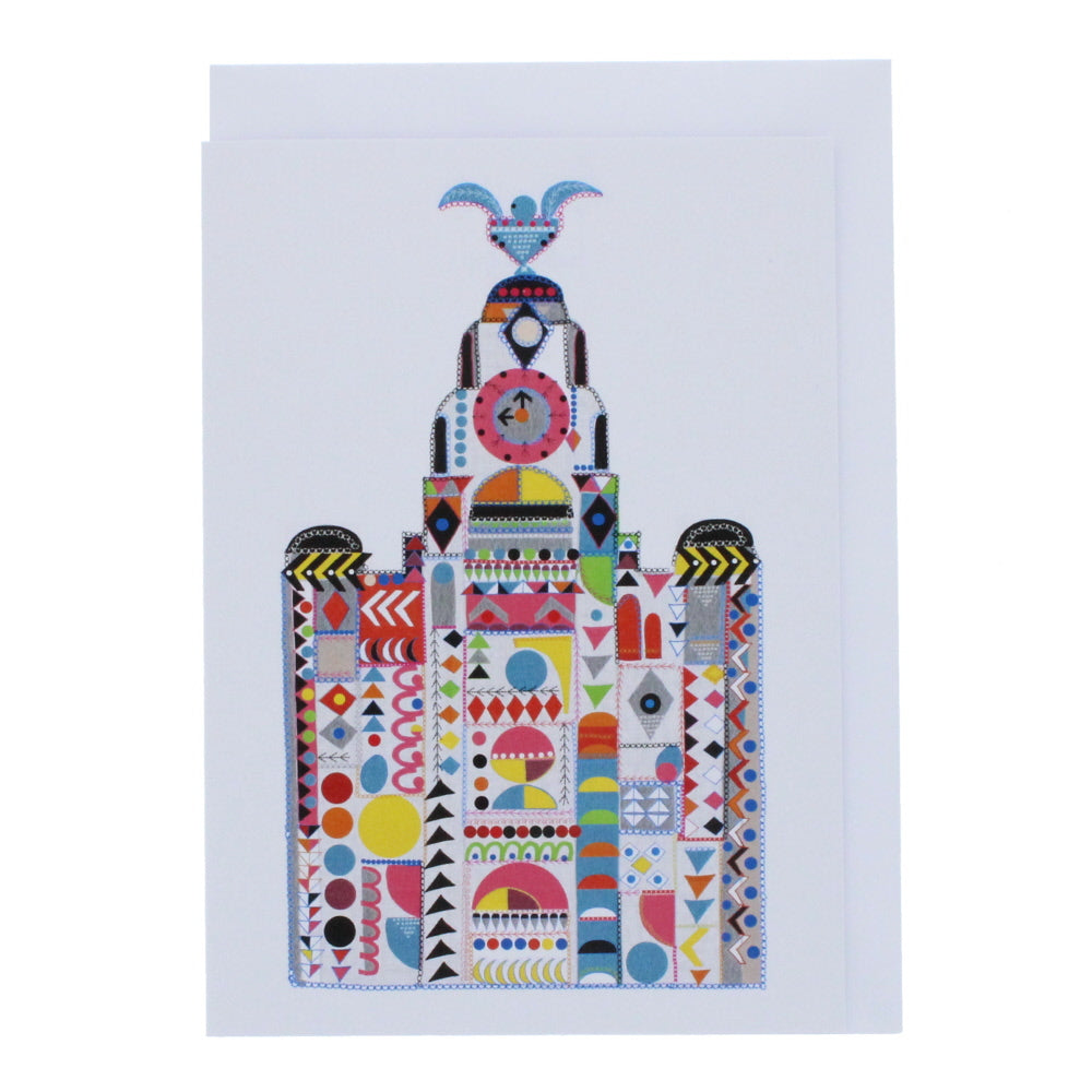 Colourful Liver building greeting card