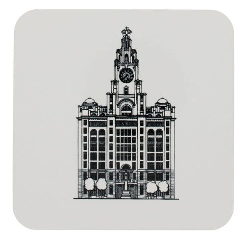 Liver building sketch coaster