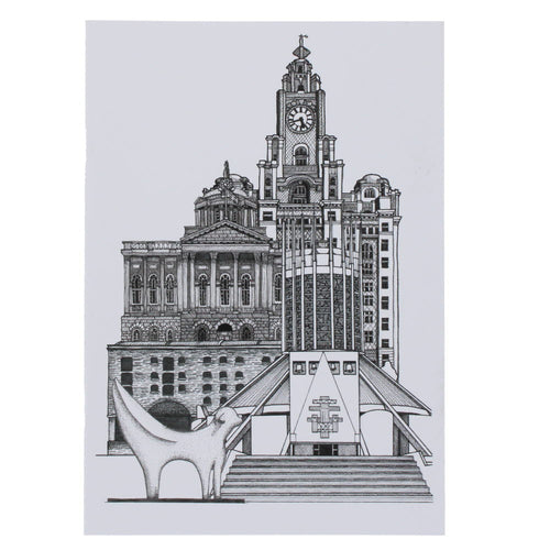 Liverpool landmark sketches notepad