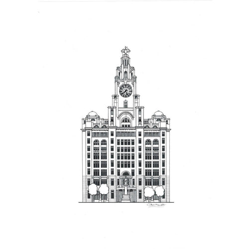 Liver building sketch print